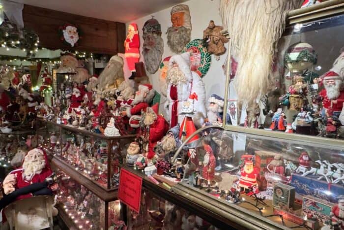 Santa Claus display at Historic Clifton Mill in Ohio
