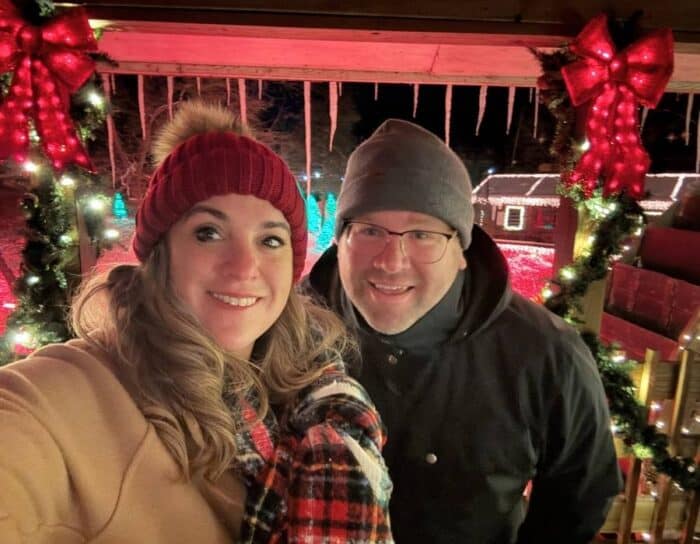 couple at Historic Clifton Mill in Ohio