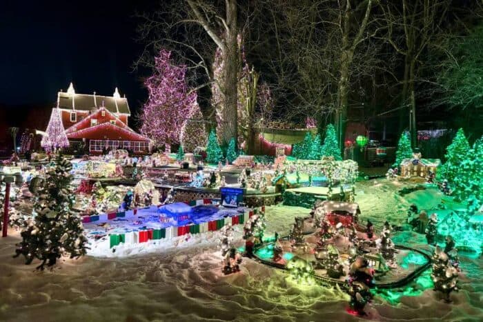Legendary Lights of Clifton Mill miniature village at Legendary Lights at Historic Clifton Mill in Ohio