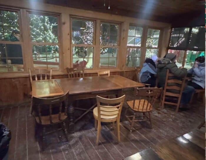 seating area at Historic Clifton Mill in Ohio