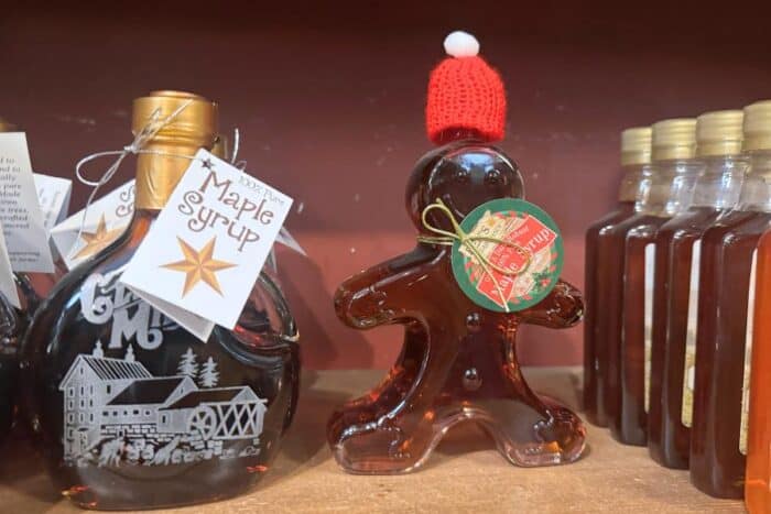 syrups at gift shop Historic Clifton Mill in Ohio