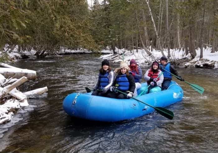 Guided Winter Rafting Trip in Northern Michigan