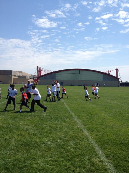 Chicago Bears Matt Forte football ProCamp for kids