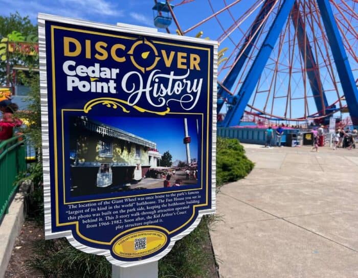 historic sign at Cedar Point Amusement Park 