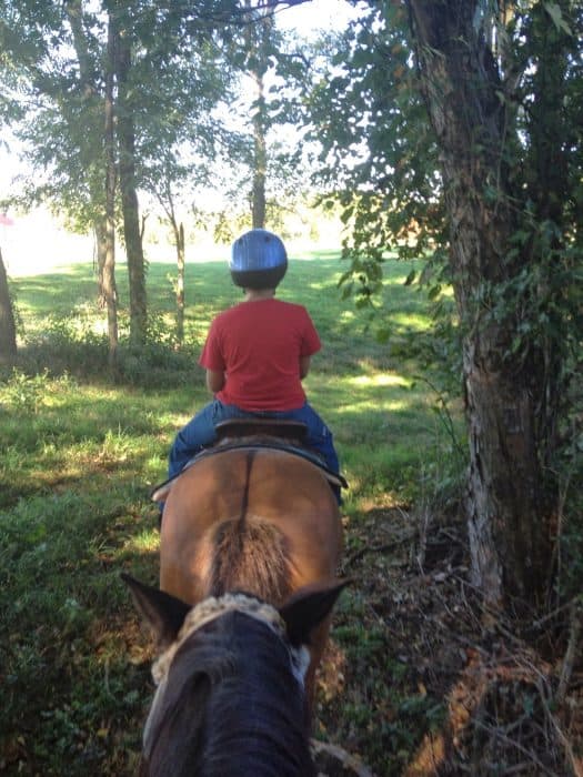 Horseback riding at First Farm Inn in Petersburg, KY