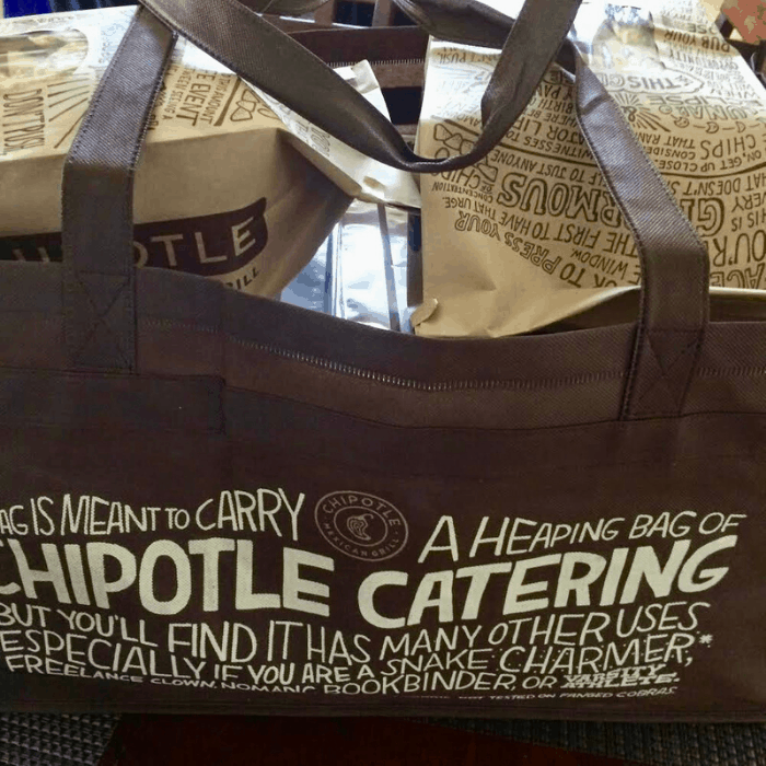 Chipotle Catering for a group