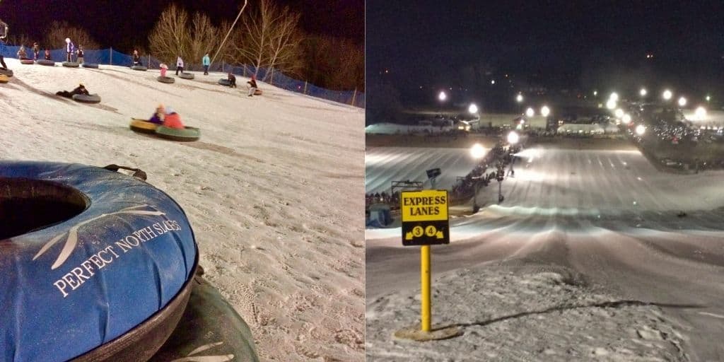 Snow Tubing at Perfect North Slopes