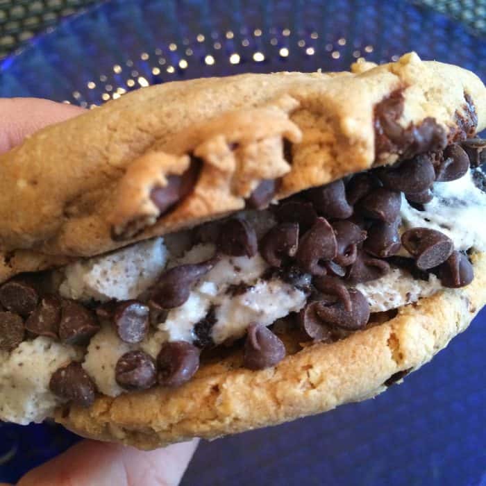 Homemade Ice Cream Sandwiche Recipe with Chick Fil A Chocolate Chunk Cookies
