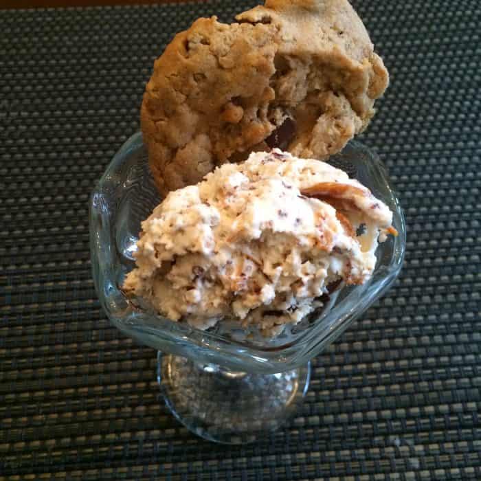 Ice Cream with Chick Fil A Chocolate Chunk Cookies
