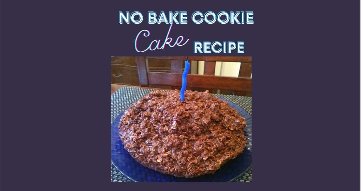 No bake cookie cake