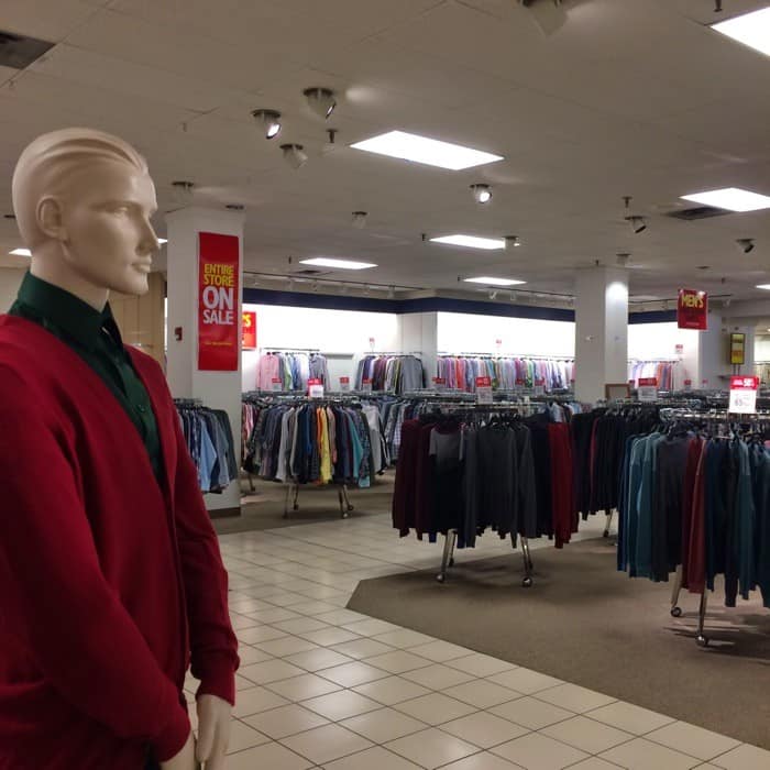 deals on mens clothing at Dillard's Clearance Center in Ohio