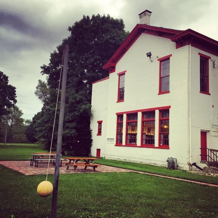 tetherball court outside The Schoolhouse Restaurant