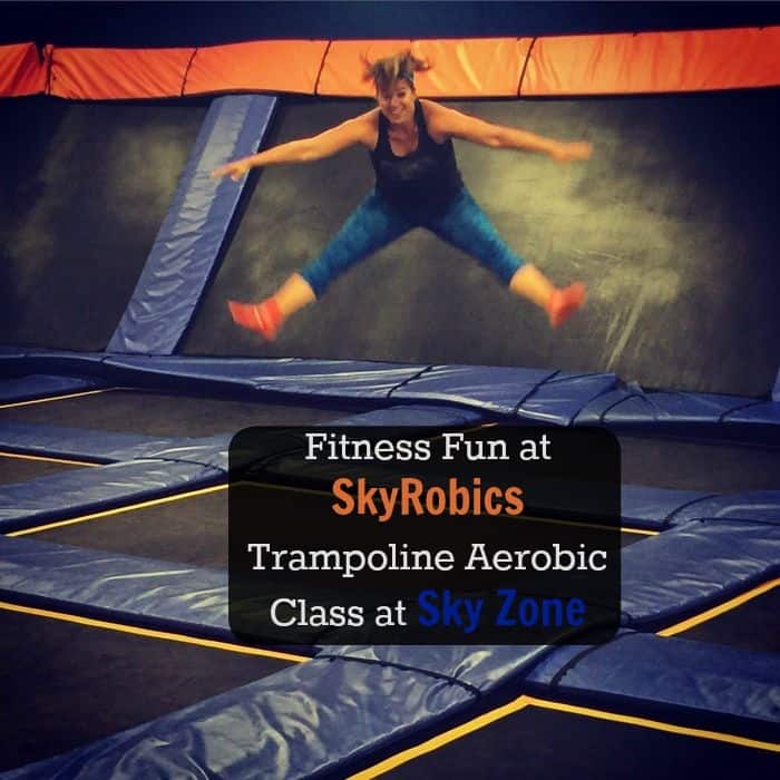 Fitness Fun at Skyrobics Trampoline Aerobic Class at SkyZone