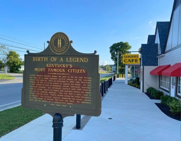 historic sign at The Sanders Cafe and Museum