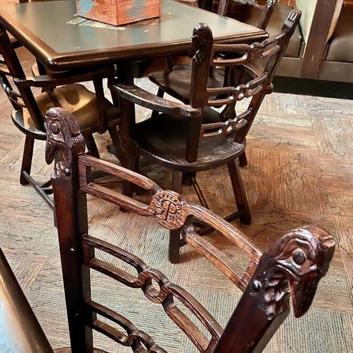 original chairs from the Rookwood Pottery restaurant