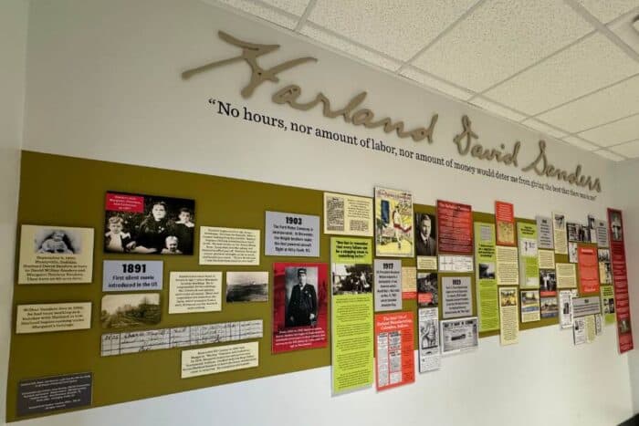 timeline at The Sanders Cafe and Museum in Corbin KY