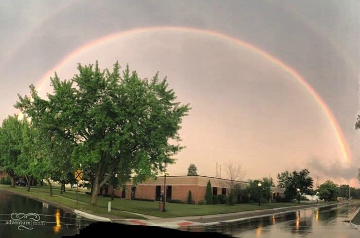 double arching rainbow