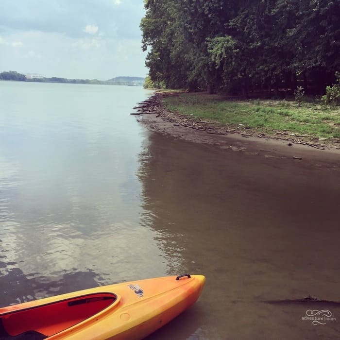 kayak on the Ohio River