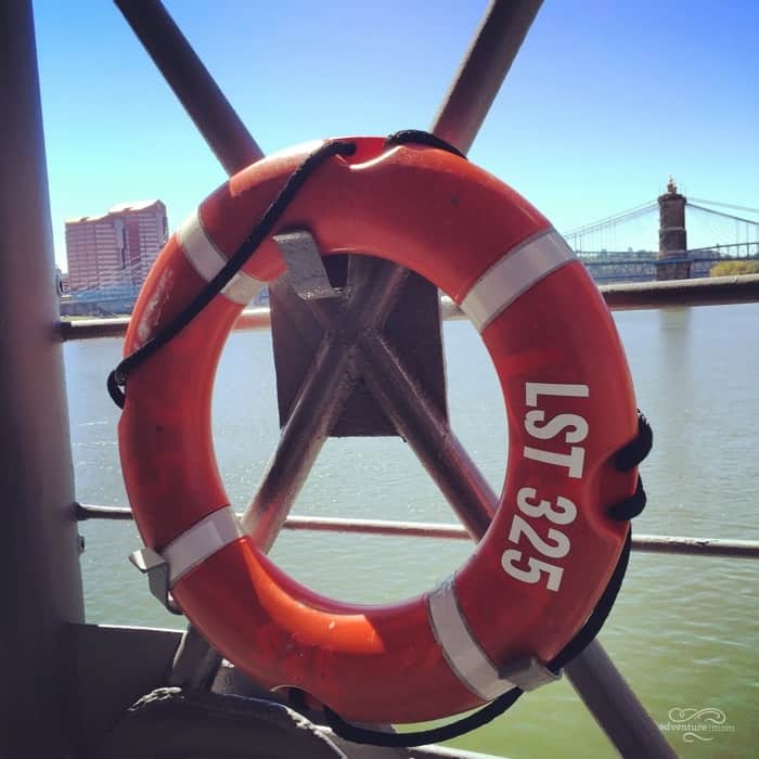 Life preserver on the USS LST 325 