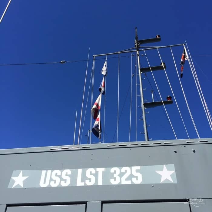 signage of USS LST 325 
