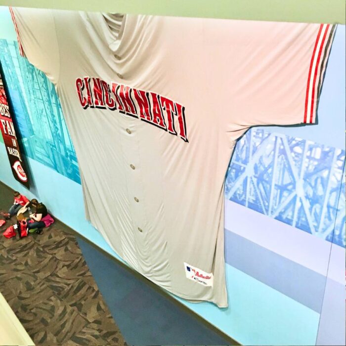 giant baseball jersey at REDSFEST