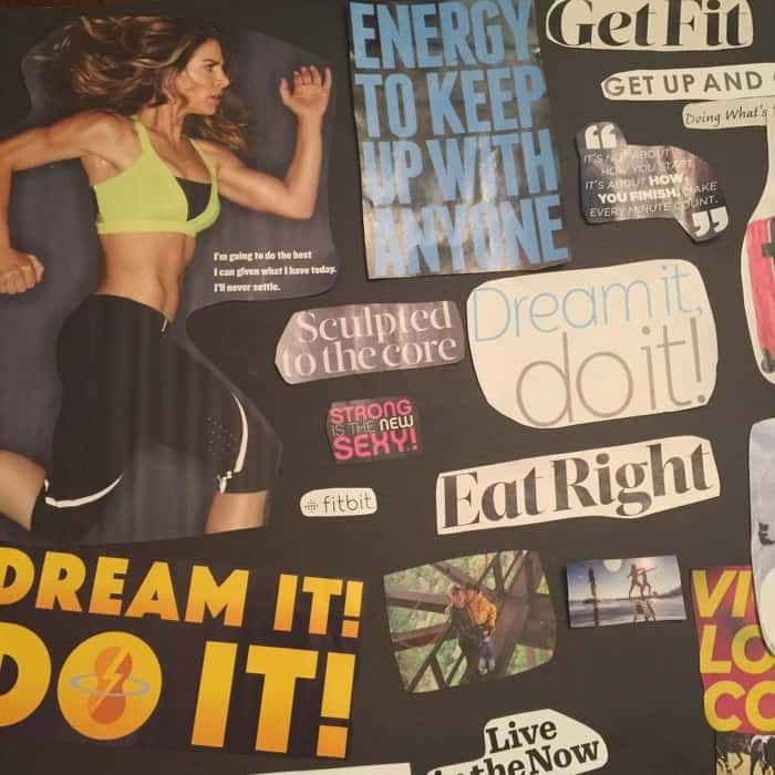 Fitness vision board