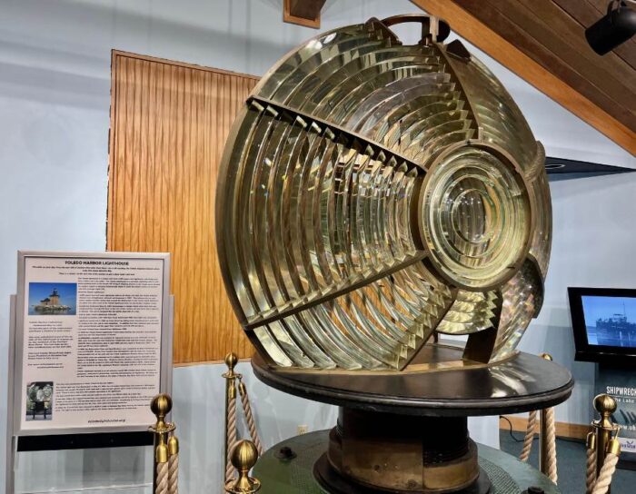 lighthouse lens exhibit at Trautman Nature Center at Maumee Bay State Park