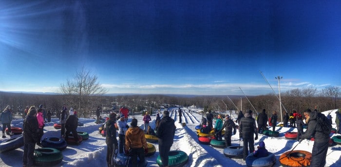 snow tubing at Jack Frost Resort