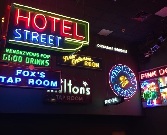 neon signs at The American Jazz Museum
