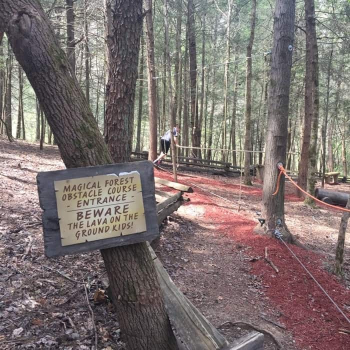 Foxfire Mountain Adventure Park obstacle course