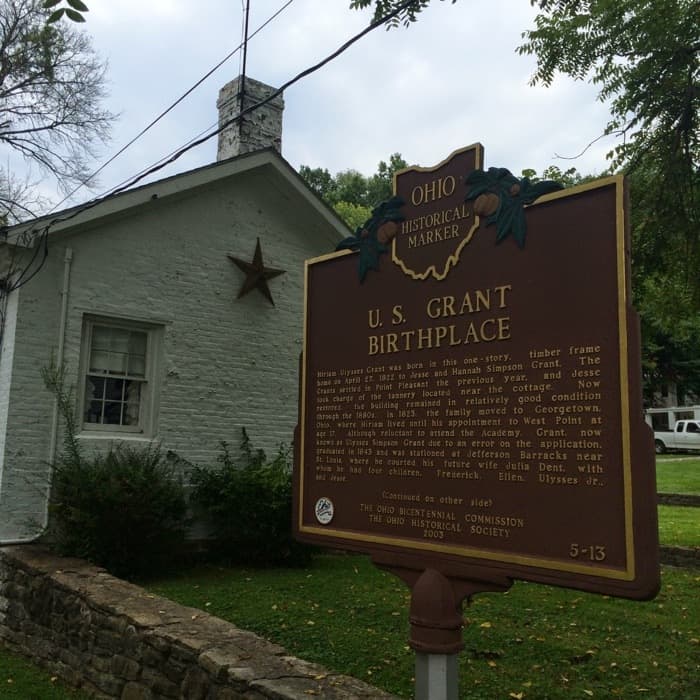 Birthplace of U.S. President Ulysses S. Grant in Ohio