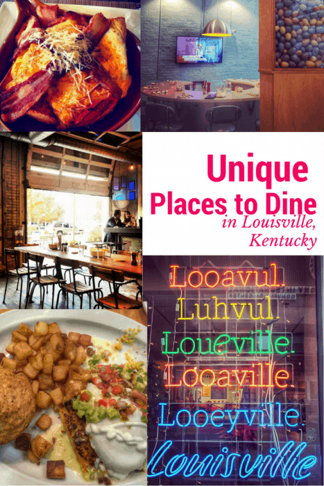 Unique Places to dine in LouisvilleKY
