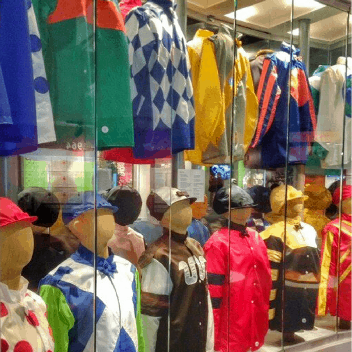 Jockey silks at the Kentucky Derby Museum