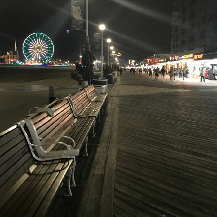 boardwalk at night