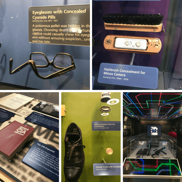 exhibits inside the International spy museum