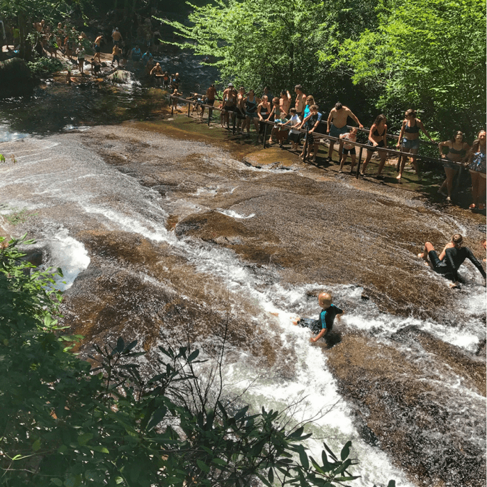 The top of Sliding Rock