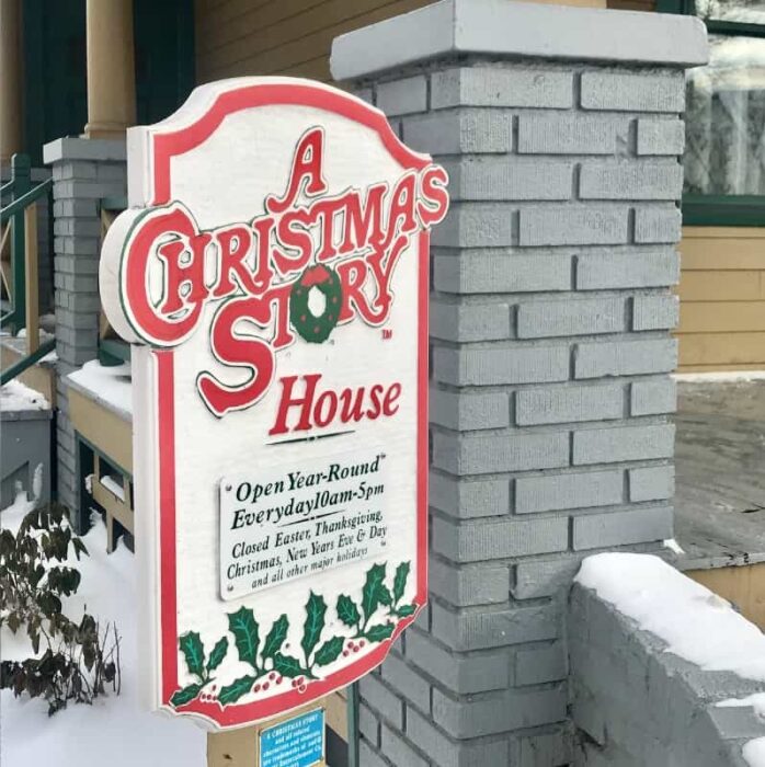 sign for A Christmas Story House