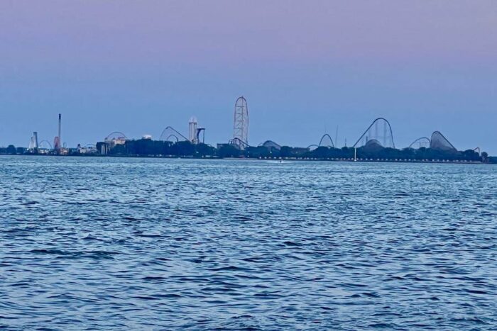 view of Cedar Point from Marblehead Lighthouse  
