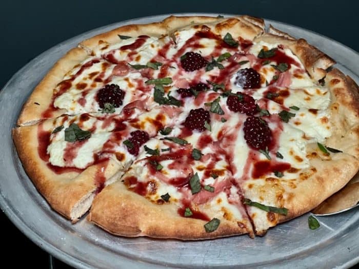 blackberry pizza at Bodega wine dive Lake Charles LA
