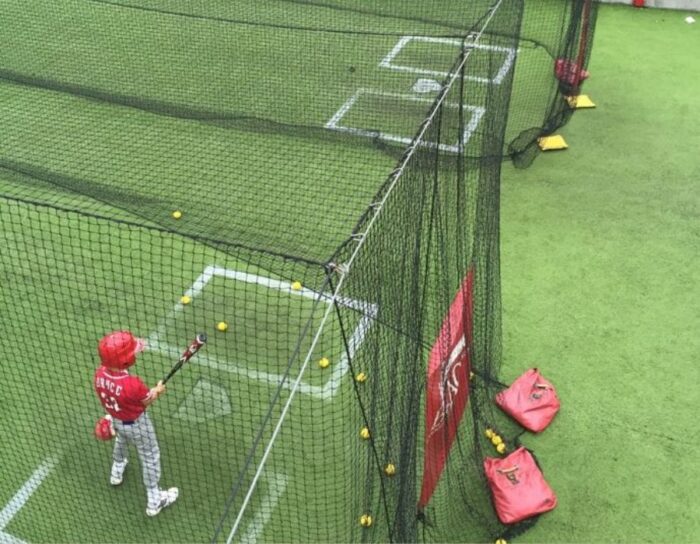 batting cage at Great American Ballpark home of the Cincinnati Reds