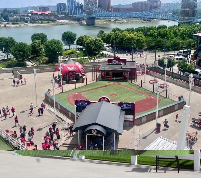 whiffle ball court at Great American Ballpark home of the Cincinnati Reds