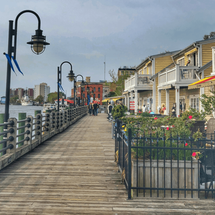 Riverwalk in downtown Wilmington, North Carolina