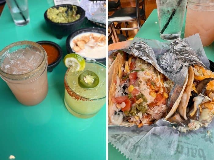 drinks and food at barrio tacos Grand Rapids MI