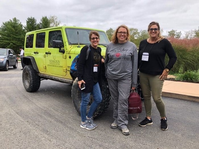 Nedra McDaniel and friends at  Jeep Off-Roading Experience at Nemacolin Woodlands Resort