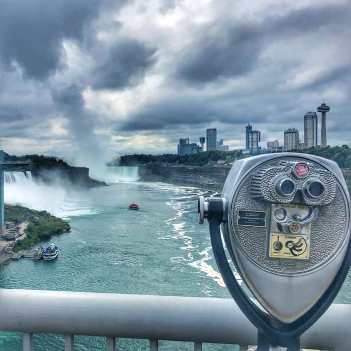 View of Niagara Falls from the bridge