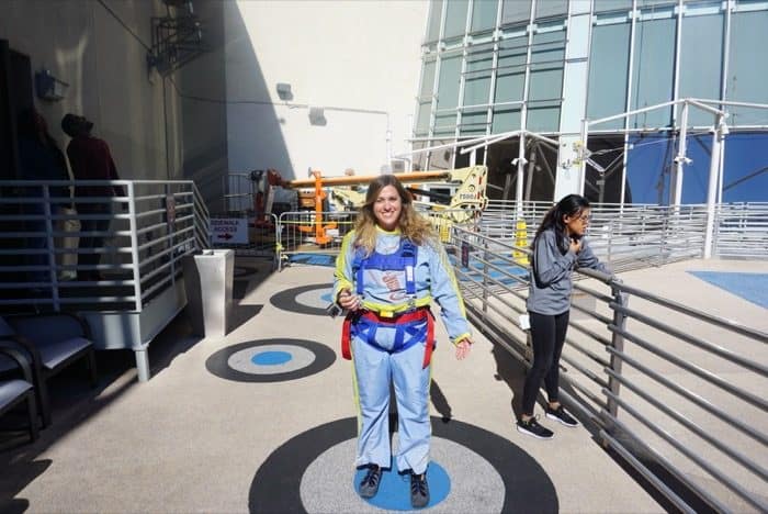 Adventure Mom after jumping off of the Stratosphere