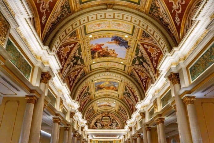 casino ceiling painting in Las Vegas