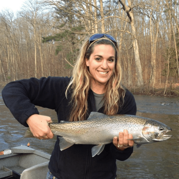 fly fishing for salmon in Michigan