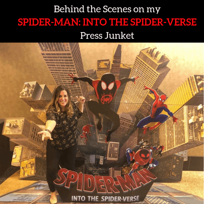 Behind the Scenes on my SPIDER MAN INTO THE SPIDER VERSE Press Junket