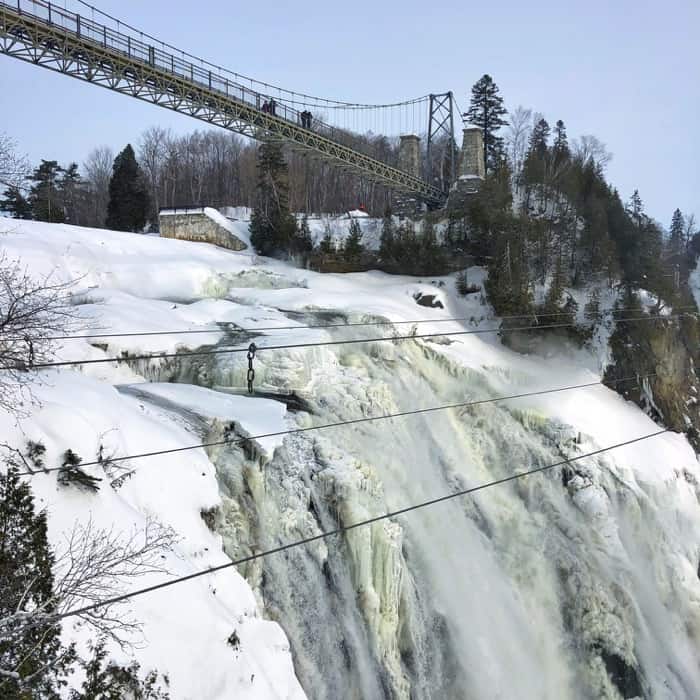 Montmorency Falls in the winter 